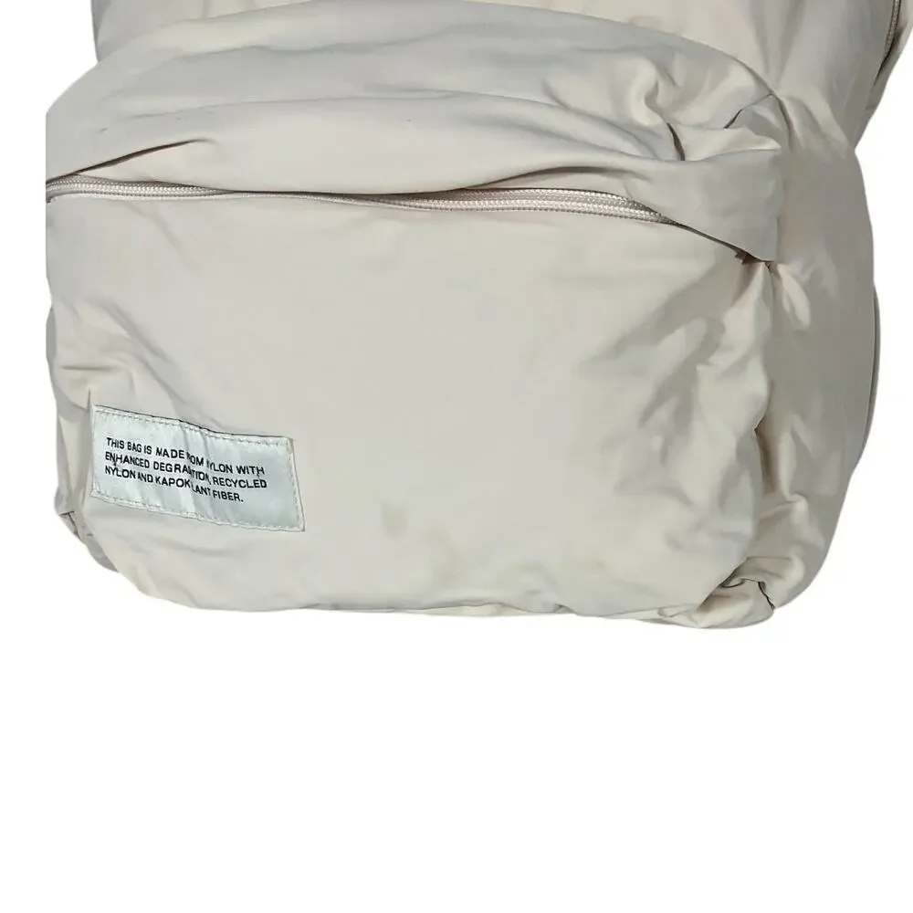 Pangaia Sleek Sand Nylon Padded Backpack